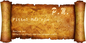 Pittel Mária névjegykártya