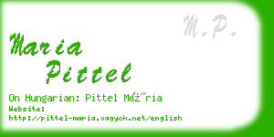 maria pittel business card